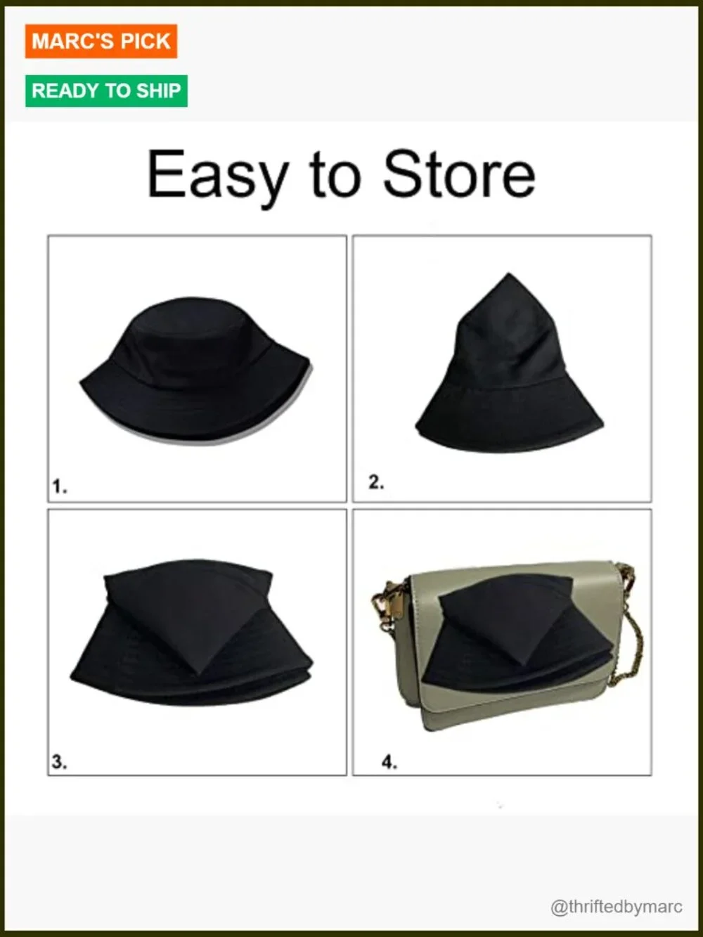 Packable Bucket Hat UPF 50+ Sun Protection Cotton Adjustable Fishing Travel Cap